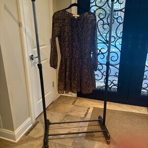 MICHAEL Michael Kors Brown Snake Print Long Sleeve Dress